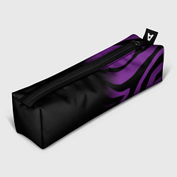 Пенал для ручек Фиолетовый с черными полосками зебры, цвет: 3D-принт