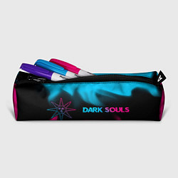 Пенал для ручек Dark Souls - neon gradient: надпись и символ, цвет: 3D-принт — фото 2