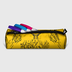 Пенал для ручек Киберпанк Yellow-Black, цвет: 3D-принт — фото 2