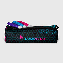 Пенал для ручек No Mans Sky - neon gradient: надпись и символ, цвет: 3D-принт — фото 2
