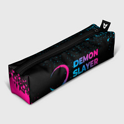 Пенал для ручек Demon Slayer - neon gradient: надпись и символ, цвет: 3D-принт