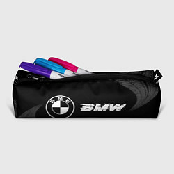 Пенал для ручек BMW speed на темном фоне со следами шин: надпись и, цвет: 3D-принт — фото 2