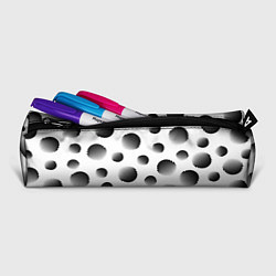 Пенал для ручек Черные полосатые шары на белом, цвет: 3D-принт — фото 2