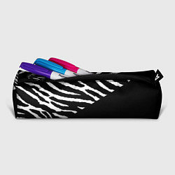 Пенал для ручек Полосы зебры с черным, цвет: 3D-принт — фото 2