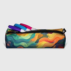 Пенал для ручек Красочная палитра в волнах, цвет: 3D-принт — фото 2