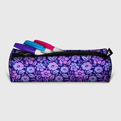 Пенал для ручек Фиолетовые цветочки, цвет: 3D-принт — фото 2