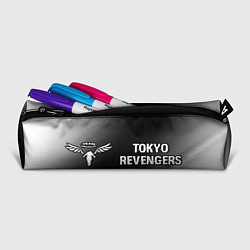 Пенал для ручек Tokyo Revengers glitch на темном фоне: надпись и с, цвет: 3D-принт — фото 2