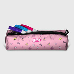 Пенал для ручек Лиза - в стиле барби: аксессуары на розовом паттер, цвет: 3D-принт — фото 2