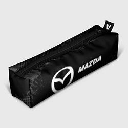 Пенал для ручек Mazda speed на темном фоне со следами шин по-гориз, цвет: 3D-принт