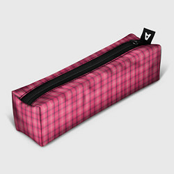 Пенал для ручек Розовая клетка классическая, цвет: 3D-принт