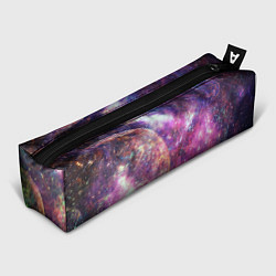 Пенал для ручек Пурпурные космические туманности со звездами, цвет: 3D-принт