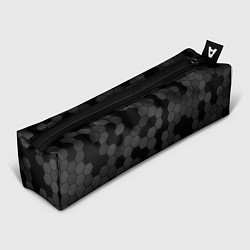 Пенал для ручек Камуфляж гексагон черный, цвет: 3D-принт