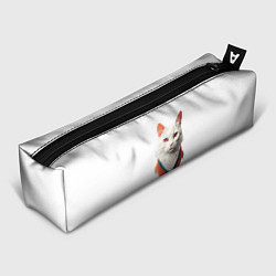 Пенал для ручек Белый кот от ai, цвет: 3D-принт