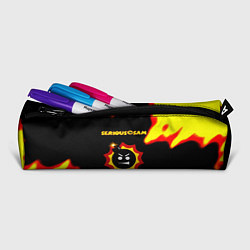 Пенал для ручек Serious Sam лого краски с огнём, цвет: 3D-принт — фото 2