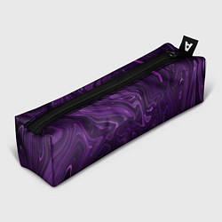 Пенал для ручек Абстакция на темно фиолетовом, цвет: 3D-принт