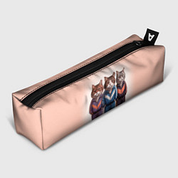 Пенал для ручек Три полосатых кота в спортивных костюмах пацана, цвет: 3D-принт