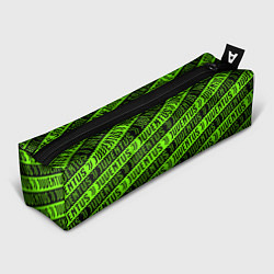 Пенал для ручек Juventus green pattern sport, цвет: 3D-принт