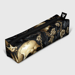 Пенал для ручек Золотые черепа с цепями, цвет: 3D-принт