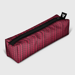 Пенал для ручек Красно-розовый искажённые полосы, цвет: 3D-принт