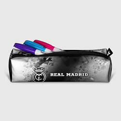 Пенал для ручек Real Madrid sport на темном фоне по-горизонтали, цвет: 3D-принт — фото 2