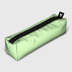 Пенал для ручек Светло-зелёный ломаные полосы, цвет: 3D-принт