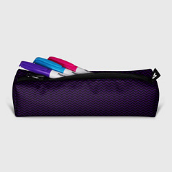 Пенал для ручек Чёрно-фиолетовый ломаные полосы, цвет: 3D-принт — фото 2