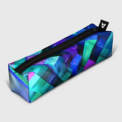 Пенал для ручек Неоновые кубы текстура, цвет: 3D-принт
