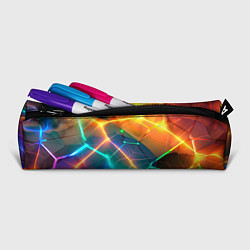 Пенал для ручек Яркий градиент в разломленных плитах с желтым свет, цвет: 3D-принт — фото 2