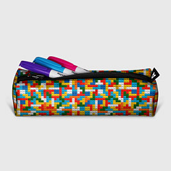 Пенал для ручек Разноцветные квадратные плитки, цвет: 3D-принт — фото 2