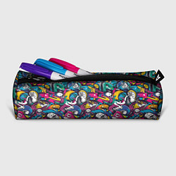 Пенал для ручек Граффити спортивные принадлежности, цвет: 3D-принт — фото 2