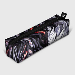 Пенал White and red abstraction on a black background