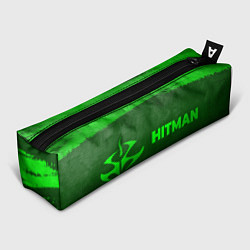 Пенал для ручек Hitman - green gradient по-горизонтали, цвет: 3D-принт