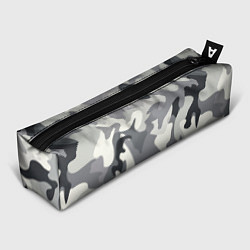 Пенал для ручек Бело-серый камуфляж, цвет: 3D-принт