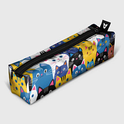 Пенал для ручек Много цветных котиков, цвет: 3D-принт