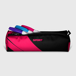 Пенал для ручек Sport чёрно-розовый двуцветный, цвет: 3D-принт — фото 2