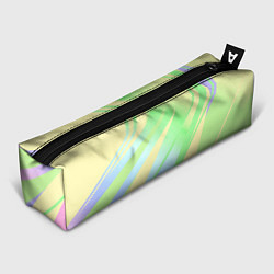 Пенал для ручек Жёлто-зелёный полосатый, цвет: 3D-принт