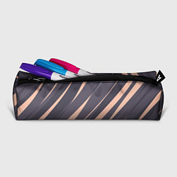 Пенал для ручек Перламутровый серый полосы, цвет: 3D-принт — фото 2