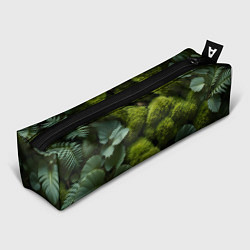 Пенал для ручек Зеленый мох и листья, цвет: 3D-принт