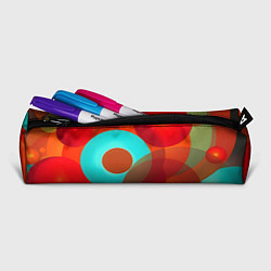 Пенал для ручек Оптическая абстракция с кругами, цвет: 3D-принт — фото 2