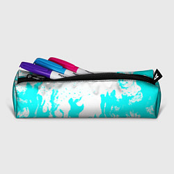 Пенал для ручек Голубой огонь текстура, цвет: 3D-принт — фото 2
