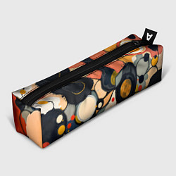 Пенал для ручек Абстракция с кругами и краской, цвет: 3D-принт