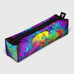 Пенал для ручек Черепа неоновые краски, цвет: 3D-принт