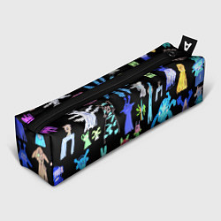 Пенал для ручек Яркие монстры на черном фоне, цвет: 3D-принт