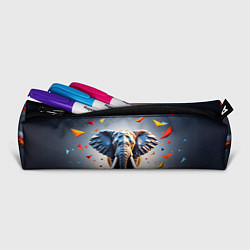 Пенал для ручек Геометрический слон и цветные полигоны, цвет: 3D-принт — фото 2