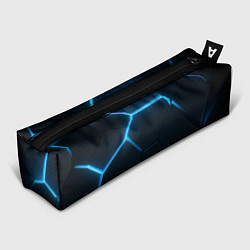 Пенал для ручек Черные плиты с синим светом, цвет: 3D-принт