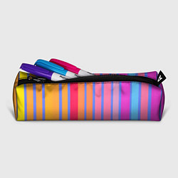Пенал для ручек Теплые цветные полосы, цвет: 3D-принт — фото 2