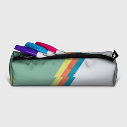 Пенал для ручек Рок молния Боуи весенняя палитра, цвет: 3D-принт — фото 2