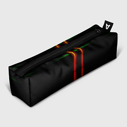 Пенал для ручек Neon black green circles, цвет: 3D-принт
