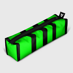 Пенал для ручек Color green black line, цвет: 3D-принт
