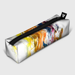 Пенал для ручек Разноцветные мазки кисти на палитре художника, цвет: 3D-принт